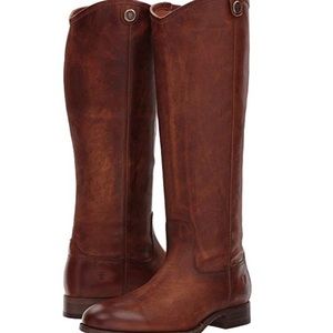 FRYE Melissa Knee-High Cognac Boots 7.5